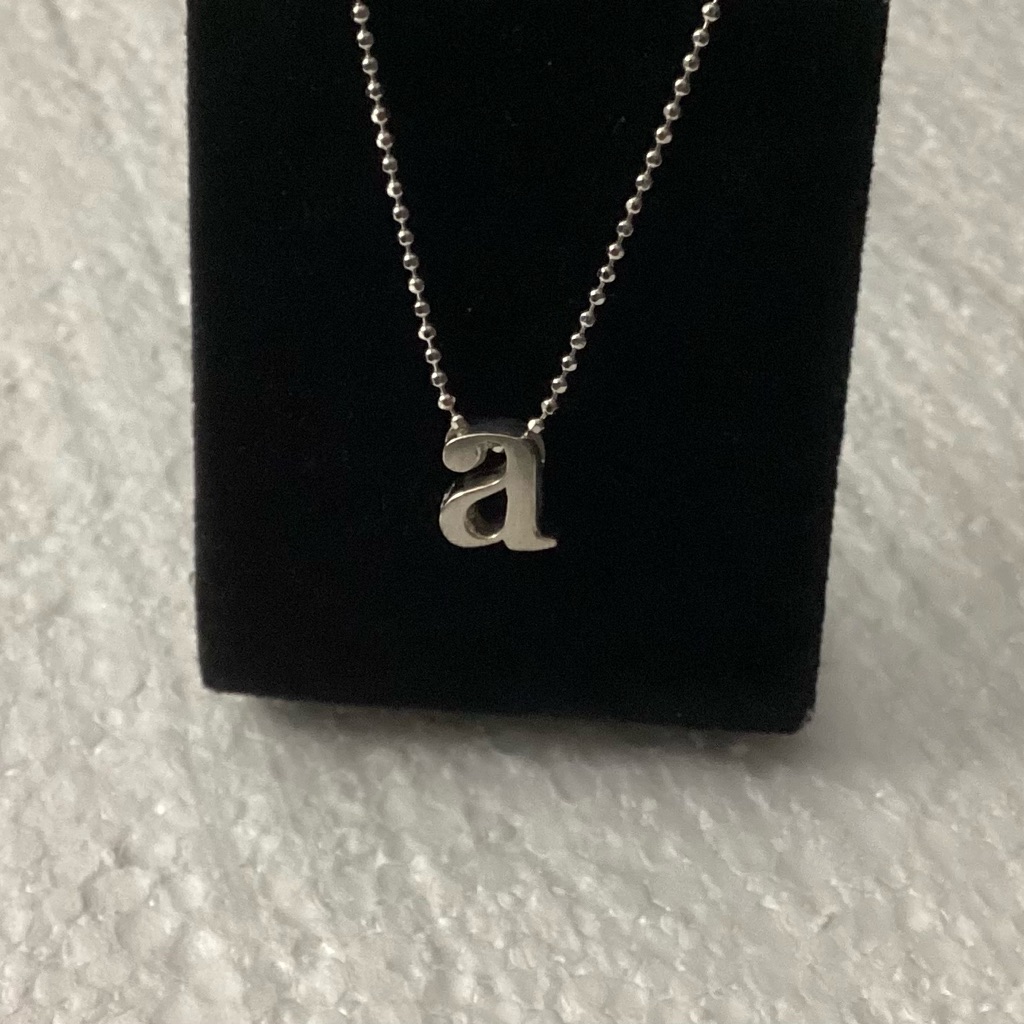 Alex Woo Sterling Silver Little Letter 'A' Pendant Necklace